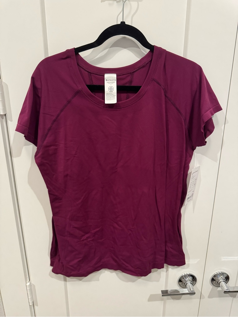 Athleta Short Sleeve Performance Tee in Plum